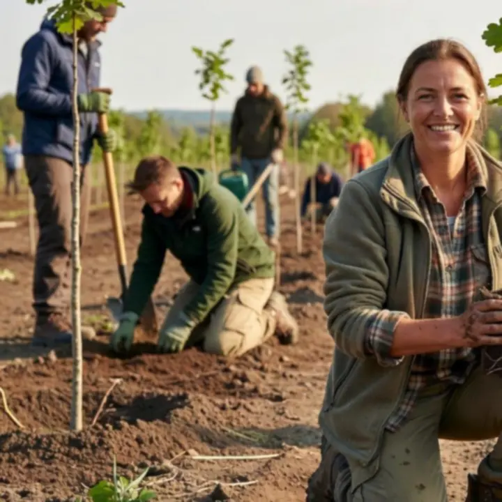 Önkéntes interjú közösségi faültetési esemény után